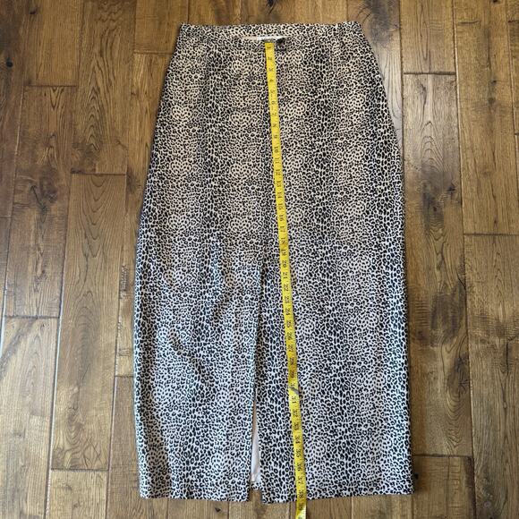 VTG Vera Cristina Suit Skirt Womens Sz 16 100% Silk Cheetah Print Skirt Blazer - Picture 5 of 7